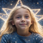 Clara, la niña de la estrella, de pequeña