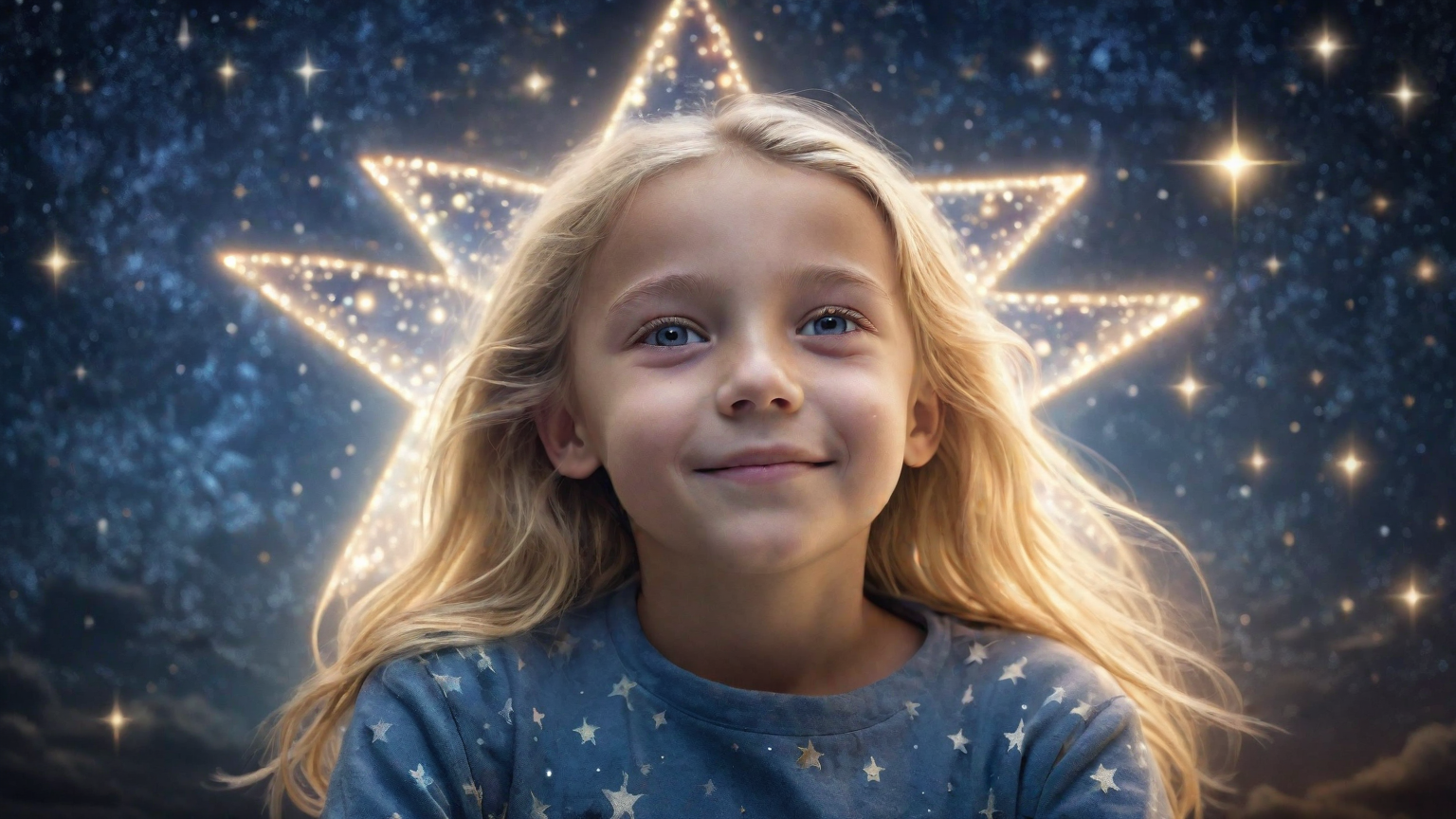 Clara, la niña de la estrella, de pequeña